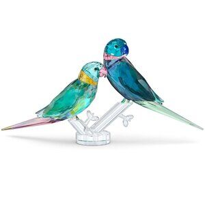 NEW Swarovski Jungle Beats Parakeet Couple Fife & Fifer Crystal Figurine 5577124